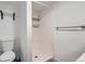 Compact shower stall features sleek fixtures and a clean, minimalist design at 2060 W Iliff Ave, Englewood, CO 80110