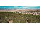 Scenic aerial view of the neighborhood with panoramic views of the surrounding landscape with mature trees at 7572 Kelty Trl, Franktown, CO 80116