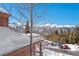 Scenic mountain view from a snow-covered property with parked cars at 160 N Fuller Placer Rd, Breckenridge, CO 80424