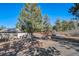 Home and driveway surrounded by a lush forest with deer grazing on the property at 2049 Silverheels Dr, Larkspur, CO 80118