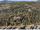 Aerial view showcasing the property lines and the surrounding lush green landscape at 2049 Silverheels Dr, Larkspur, CO 80118