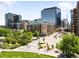 Scenic aerial view of the city with buildings, parks, and pedestrian walkways at 1610 Little Raven St # 302, Denver, CO 80202