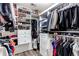 Spacious walk-in closet featuring custom shelves, drawers, and ample hanging space for organized storage at 7087 Sapphire Pointe Blvd, Castle Rock, CO 80108