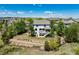 An aerial view of a home that features a backyard patio at 7852 Solstice Way, Castle Rock, CO 80108
