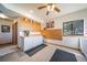 Workshop featuring pegboards and track lighting at 12973 Mesa View Rd, Larkspur, CO 80118