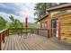 Outdoor deck with seating offering views of the mountains at 8758 S Murphy Gulch Rd, Littleton, CO 80127