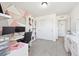 Bright office with custom geometric accent wall and storage at 5352 Truckee St, Denver, CO 80249