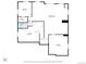 Basement floor plan featuring a bedroom, bathroom, recreation room and storage rooms at 17102 W 85Th Pl, Arvada, CO 80007