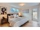 Cozy bedroom with a comfortable bed, stylish side tables, and a walkout door to a private patio at 8105 W 62Nd Ave, Arvada, CO 80004