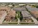 Aerial view of townhome exteriors with manicured walkways and landscaping throughout the complex at 1456 Sepia Ave, Longmont, CO 80501