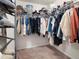 This walk-in closet provides generous storage with rods, shelves, and multiple organizing options at 1456 Sepia Ave, Longmont, CO 80501