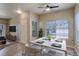 Bright dining room featuring modern table setting, and a ceiling fan at 1016 Opal St # 102, Broomfield, CO 80020