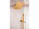 Modern bathroom with a sleek, square gold shower head and coordinated handheld sprayer at 7991 Stuart St, Westminster, CO 80030