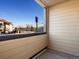 Outdoor patio with partial view of community landscaping at 4747 S Balsam Way # 104, Littleton, CO 80123