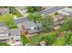 An aerial view of the home's backyard, neighborhood and surrounding streets at 13052 W Asbury Pl, Lakewood, CO 80228
