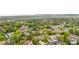This aerial shot features a serene neighborhood with mature trees and well-manicured lawns at 13052 W Asbury Pl, Lakewood, CO 80228