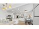 Open-concept kitchen features granite countertops, white cabinets, stainless steel appliances, and eat-in breakfast area at 10052 Sage Sparrow Ct, Highlands Ranch, CO 80129