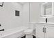 Updated bathroom with white subway tile and modern vanity at 165 S Sable Blvd # R14, Aurora, CO 80012