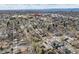 Scenic aerial view of the residential area with a mix of houses at 1419 Dexter St, Denver, CO 80220