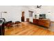 Bright living room with hardwood floors, modern furniture, and stylish decor at 1419 Dexter St, Denver, CO 80220