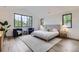Inviting main bedroom with large windows, hardwood floors, and modern furnishings offering a cozy and stylish living space at 3019 Chase St, Wheat Ridge, CO 80214
