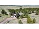 An aerial shot shows a home with multiple vehicles, surrounded by trees, offering a sense of secluded living at 1740 Michael Gates Dr, Parker, CO 80138