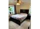 Bedroom with a large bed, ceiling fan, and natural light from the windows with plants at 1450 Albion St # 206, Denver, CO 80220
