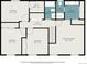 Second floor layout highlighting bedrooms and baths, including a primary bedroom at 1121 W Kettle Ave, Littleton, CO 80120