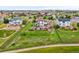 Beautiful aerial view of a home in a lush, green community at 42225 Kingsmill Cir, Elizabeth, CO 80107