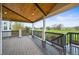 Spacious covered deck offering views of the golf course at 42225 Kingsmill Cir, Elizabeth, CO 80107