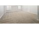 Large finished basement with neutral walls and carpet with two windows at 10511 Jaguar Gln, Lone Tree, CO 80124