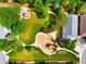 Aerial view of a neighborhood park, playground, gazebo, and walkways at 10511 Jaguar Gln, Lone Tree, CO 80124