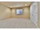 Carpeted bedroom offering neutral decor, a window with blinds, and a closet for your storage needs at 2885 W 115Th Dr, Denver, CO 80234
