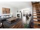 Spacious living room featuring a modern fireplace, open layout, and stylish decor at 2900 Inca St # 7, Denver, CO 80202