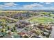 View from the sky shows the house location near a large grassy area at 701 Emporia St, Aurora, CO 80010