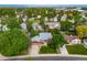 An aerial shot showcasing the neighborhood's lush greenery and convenient location with mountain views at 17372 E Prentice Cir, Centennial, CO 80015