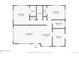 Floor plan featuring two bedrooms, a full bath, living room, dining room and kitchen, showing the layout of the home at 3550 Fairfax St, Denver, CO 80207