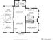 Detailed floor plan showcasing the layout of the home including the living room, kitchen and primary bedroom at 2074 S Emerson St, Denver, CO 80210