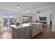 Open concept kitchen with island and high end finishes. Scenic view at 9524 Fork Bluff Pt, Lone Tree, CO 80124