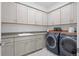 Laundry room with modern washer and dryer, and plenty of storage at 9524 Fork Bluff Pt, Lone Tree, CO 80124
