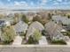 Stunning aerial view of suburban homes with mature landscaping and a picturesque lake backdrop under a partly cloudy sky at 7158 W Belmont Dr, Littleton, CO 80123