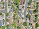 Aerial neighborhood view showcasing well-maintained homes, green trees, and lush lawns at 778 S Fairplay Ct, Aurora, CO 80012