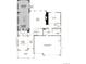 First-floor floor plan showcasing a gourmet kitchen, dining room, and three-car garage at 39162 Clymer St, Elizabeth, CO 80107