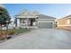 Charming single-story home featuring a covered front porch and a well-manicured lawn at 8796 E 150Th Ct, Thornton, CO 80602