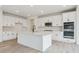 Modern kitchen featuring white cabinets, stainless steel appliances, and a center island at 8205 Cokedale Cir, Littleton, CO 80125