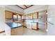 Functional kitchen featuring classic cabinetry and ample countertop space, perfect for meal preparation and storage at 23 Carla Way, Broomfield, CO 80020
