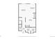 Floor plan of the first floor, including the living room, kitchen, pantry, powder room and laundry room at 5873 Ceylon St # E, Denver, CO 80249