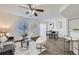 Bright living room featuring modern furniture, stylish decor, and hardwood floors, creating a welcoming atmosphere at 5873 Ceylon St # E, Denver, CO 80249