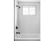 Modern bathroom features white subway tile, black fixtures, and a window to let in natural light at 1 N Pearl St # 201, Denver, CO 80203