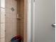 Tiled shower for a modern bathroom at 1021 Carr St # 17, Lakewood, CO 80214